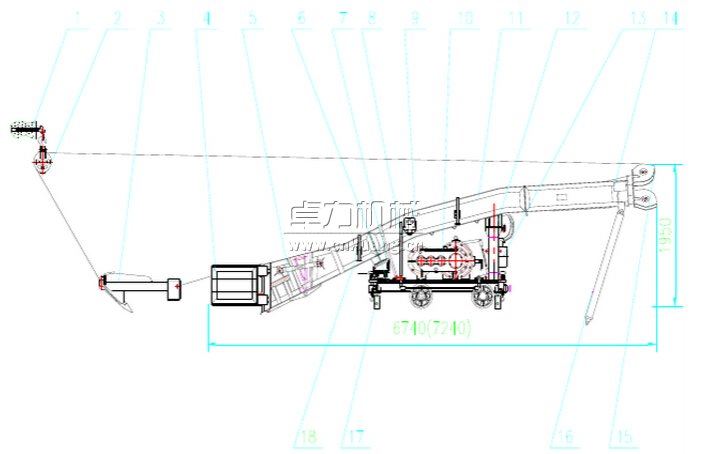 耙斗裝巖機結構組成